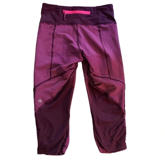 Lululemon Run: For Your Life Crop in Raspberry Glo Light - Picture 8 of 14